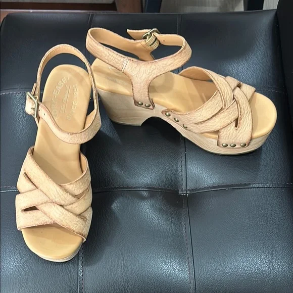 Kork-Ease Tan Platform Sandals - Picture 1 of 4